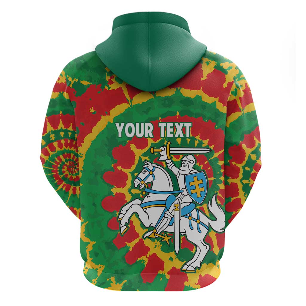 Lithuania Tie Dye Retro Basketball 1992 Personalized Zip Hoodie