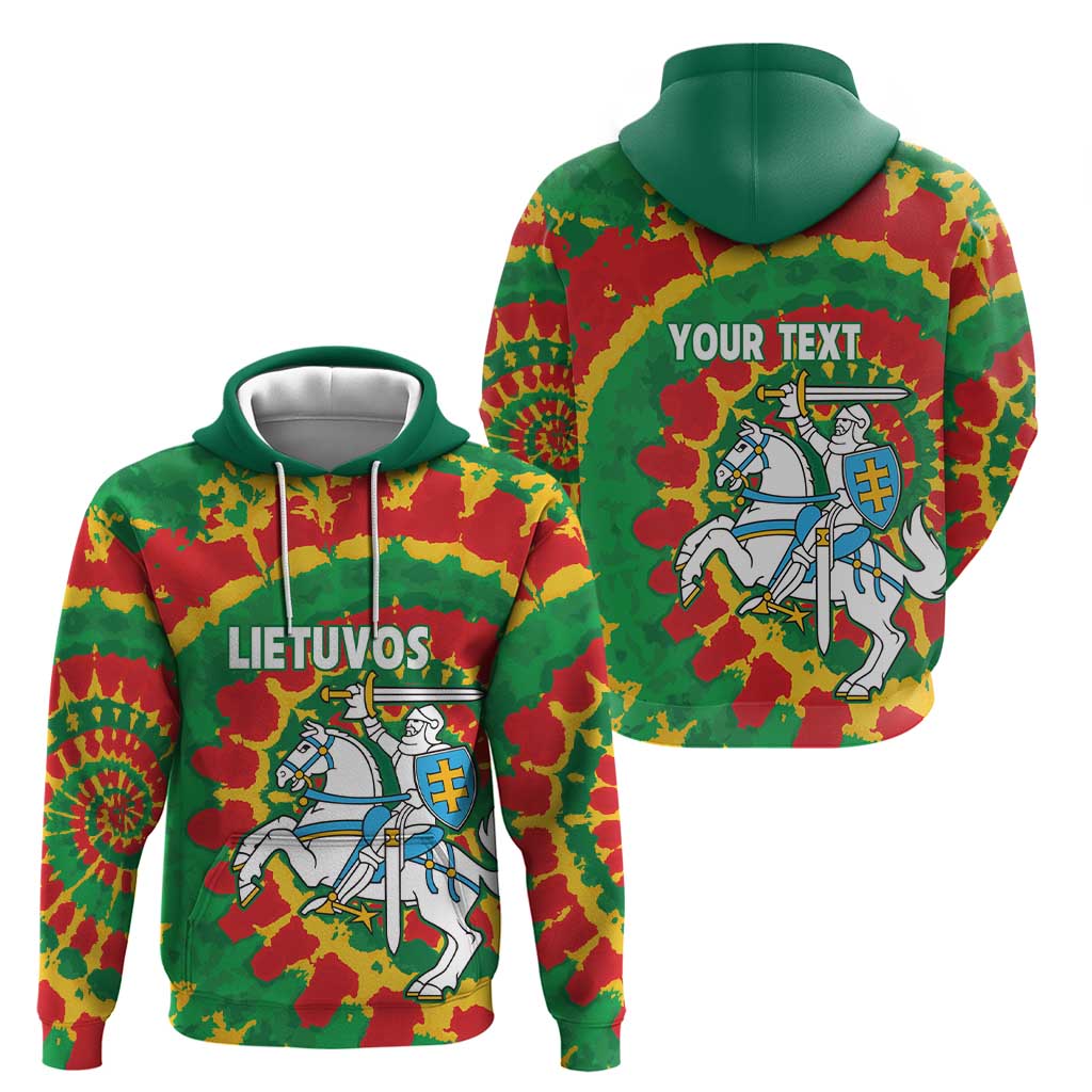 Lithuania Tie Dye Retro Basketball 1992 Personalized Zip Hoodie