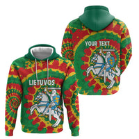 Lithuania Tie Dye Retro Basketball 1992 Personalized Zip Hoodie