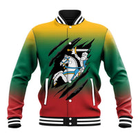 Lithuania Vytis Baseball Jacket Lietuvos Chasing and Fighting