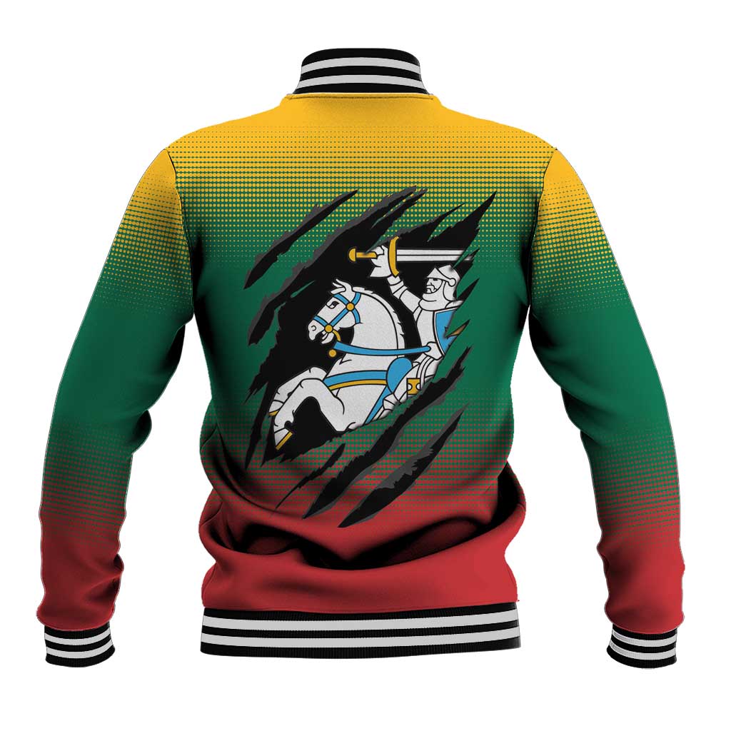 Lithuania Vytis Baseball Jacket Lietuvos Chasing and Fighting