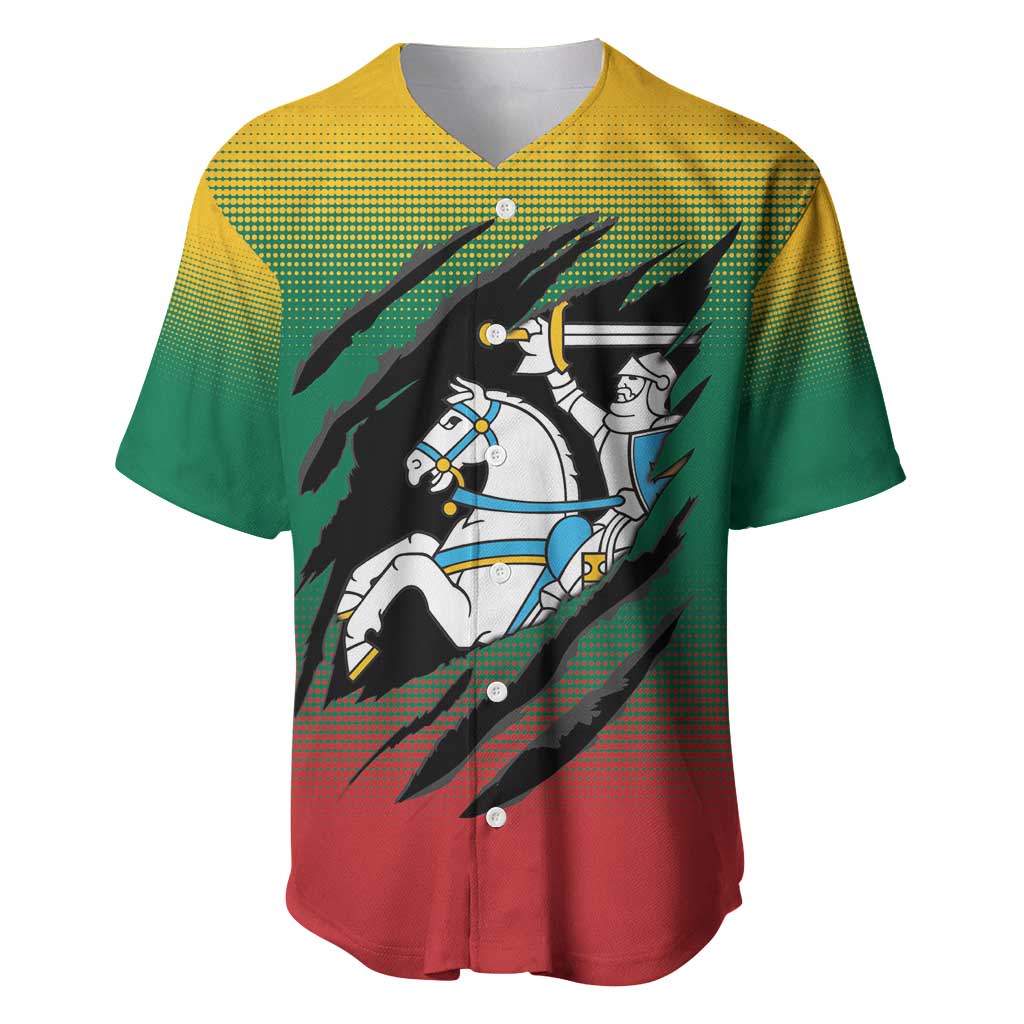 Lithuania Vytis Baseball Jersey Lietuvos Chasing and Fighting