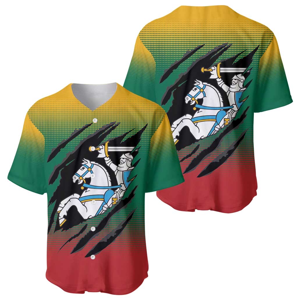 Lithuania Vytis Baseball Jersey Lietuvos Chasing and Fighting
