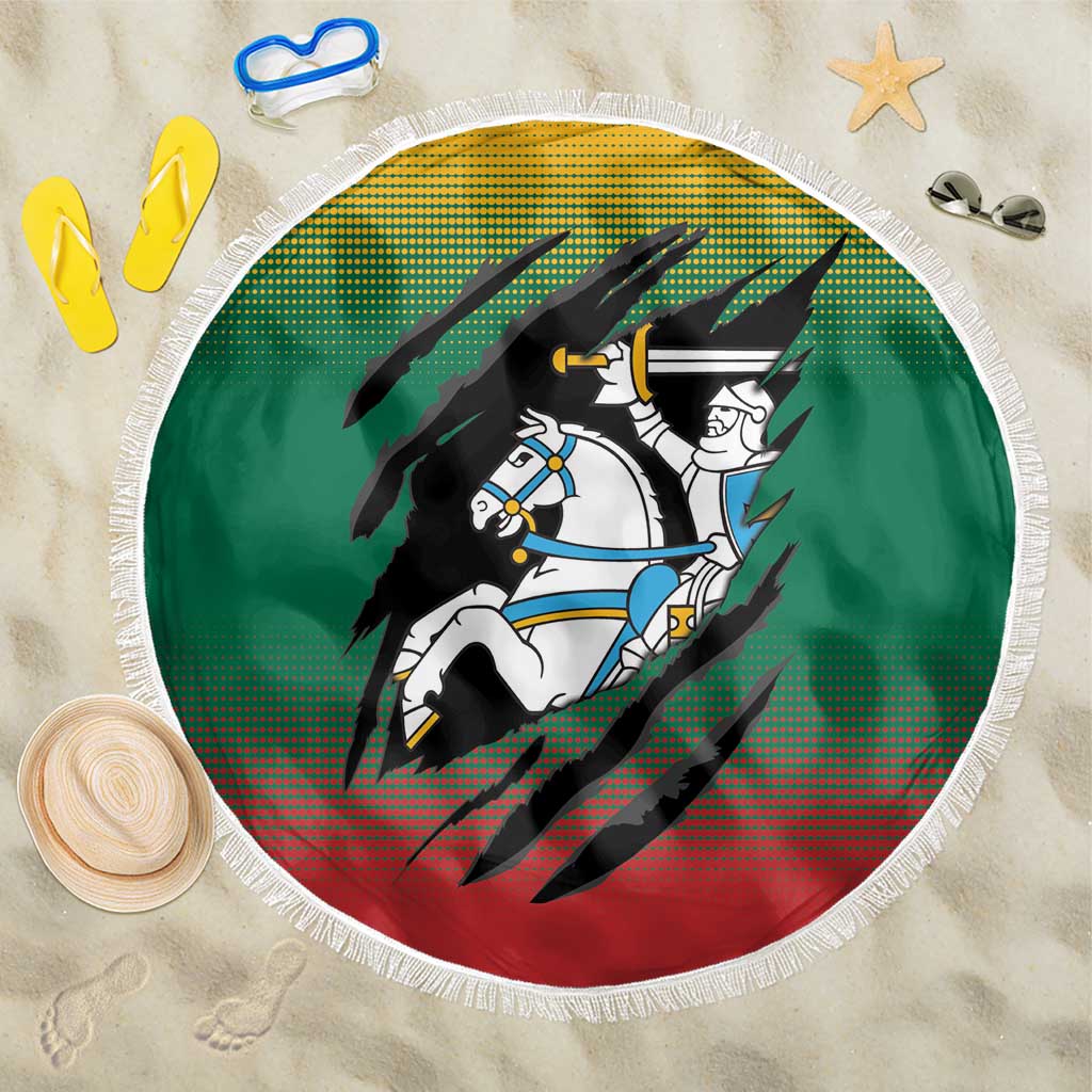 Lithuania Vytis Beach Blanket Lietuvos Chasing and Fighting