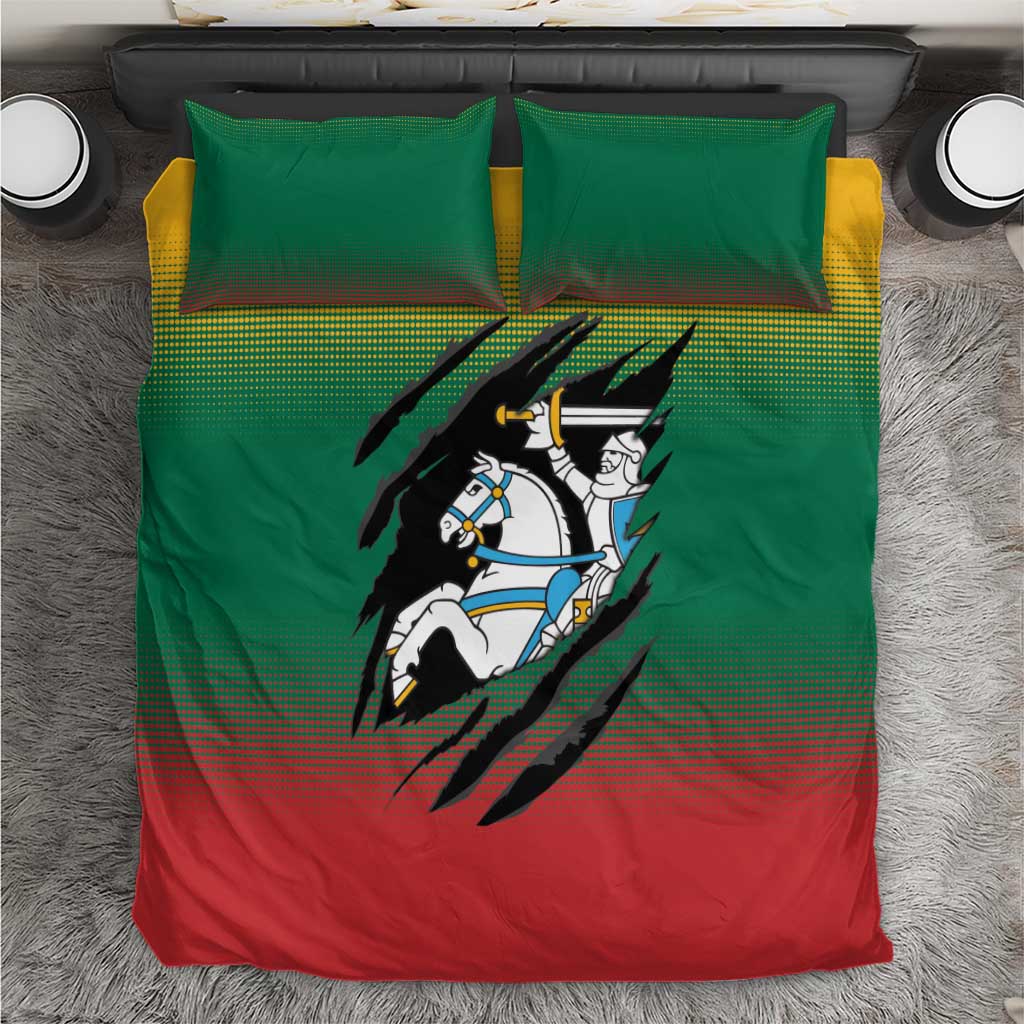 Lithuania Vytis Bedding Set Lietuvos Chasing and Fighting