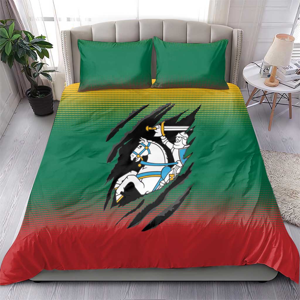 Lithuania Vytis Bedding Set Lietuvos Chasing and Fighting