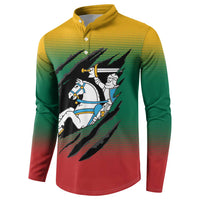 Lithuania Vytis Button Sweatshirt Lietuvos Chasing and Fighting