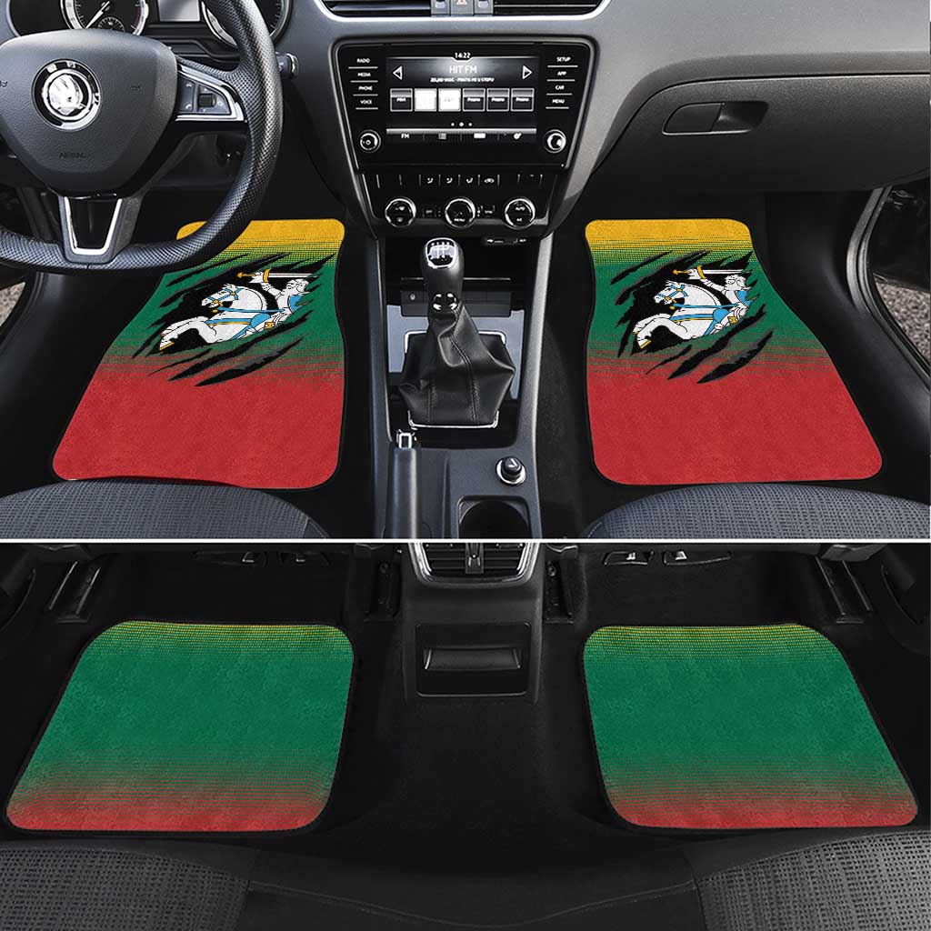 Lithuania Vytis Car Mats Lietuvos Chasing and Fighting