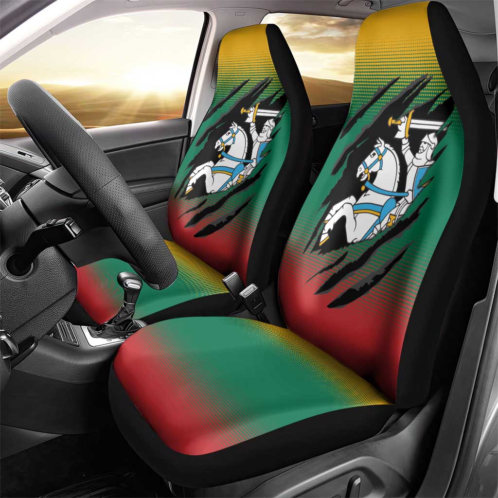 Lithuania Vytis Car Seat Cover Lietuvos Chasing and Fighting