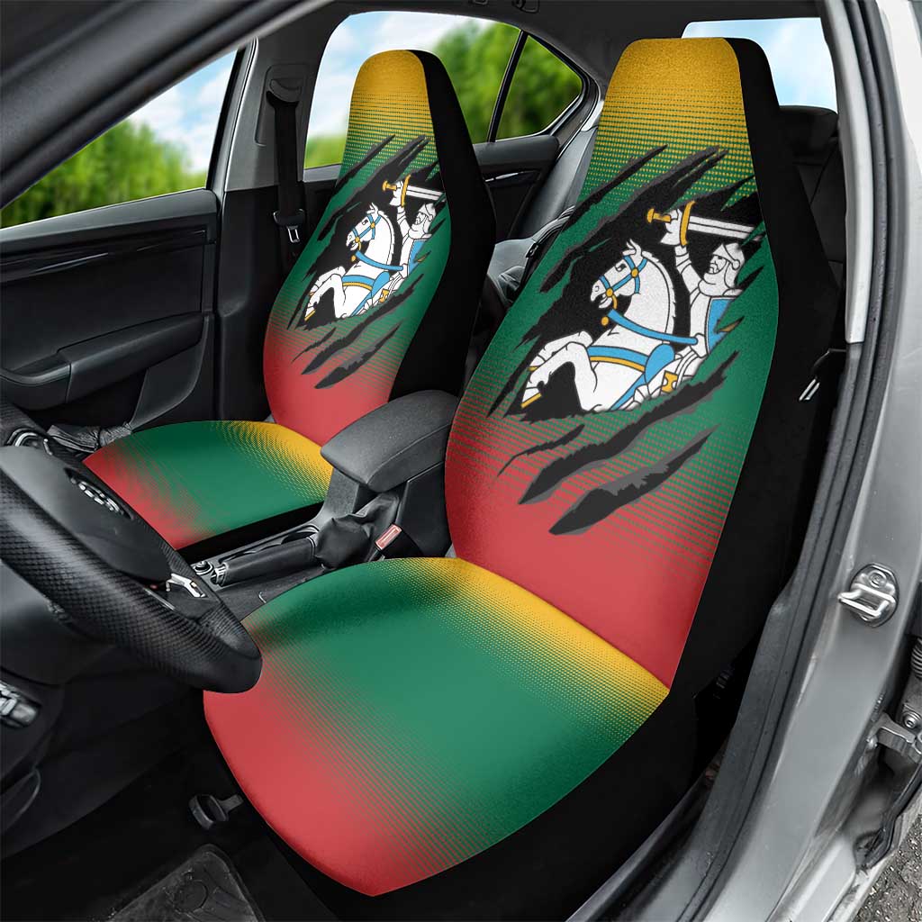 Lithuania Vytis Car Seat Cover Lietuvos Chasing and Fighting