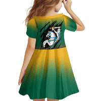 Lithuania Vytis Family Matching Long Sleeve Bodycon Dress and Hawaiian Shirt Lietuvos Chasing and Fighting