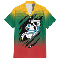 Lithuania Vytis Family Matching Long Sleeve Bodycon Dress and Hawaiian Shirt Lietuvos Chasing and Fighting