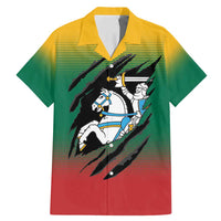 Lithuania Vytis Family Matching Mermaid Dress and Hawaiian Shirt Lietuvos Chasing and Fighting