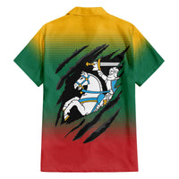 Lithuania Vytis Family Matching Off The Shoulder Long Sleeve Dress and Hawaiian Shirt Lietuvos Chasing and Fighting
