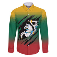 Lithuania Vytis Family Matching Off The Shoulder Long Sleeve Dress and Hawaiian Shirt Lietuvos Chasing and Fighting