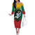 Lithuania Vytis Family Matching Off The Shoulder Long Sleeve Dress and Hawaiian Shirt Lietuvos Chasing and Fighting