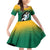 Lithuania Vytis Family Matching Off Shoulder Short Dress and Hawaiian Shirt Lietuvos Chasing and Fighting