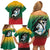 Lithuania Vytis Family Matching Off Shoulder Short Dress and Hawaiian Shirt Lietuvos Chasing and Fighting