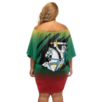 Lithuania Vytis Family Matching Off Shoulder Short Dress and Hawaiian Shirt Lietuvos Chasing and Fighting