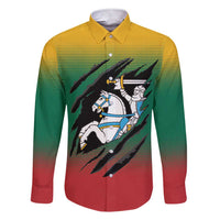 Lithuania Vytis Family Matching Short Sleeve Bodycon Dress and Hawaiian Shirt Lietuvos Chasing and Fighting