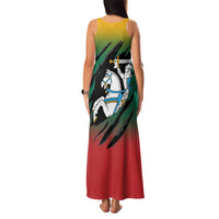 Lithuania Vytis Family Matching Tank Maxi Dress and Hawaiian Shirt Lietuvos Chasing and Fighting