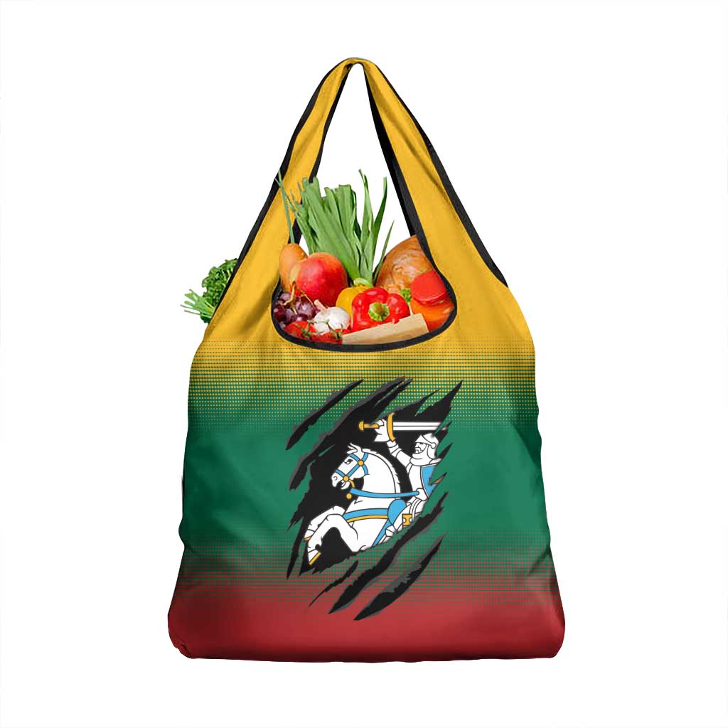 Lithuania Vytis Grocery Bag Lietuvos Chasing and Fighting