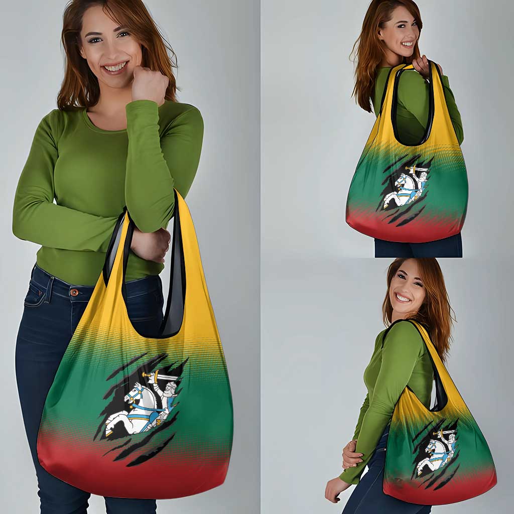Lithuania Vytis Grocery Bag Lietuvos Chasing and Fighting