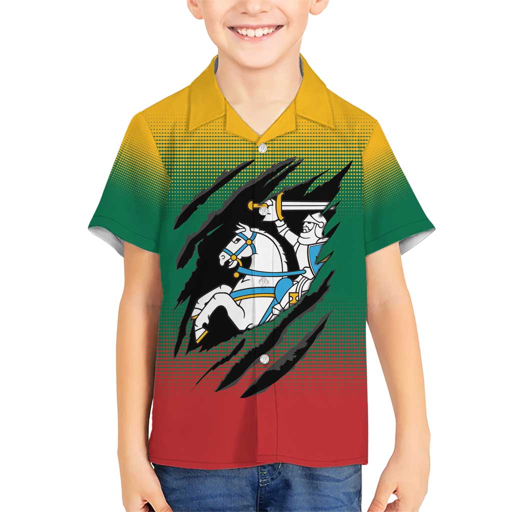 Lithuania Vytis Hawaiian Shirt Lietuvos Chasing and Fighting