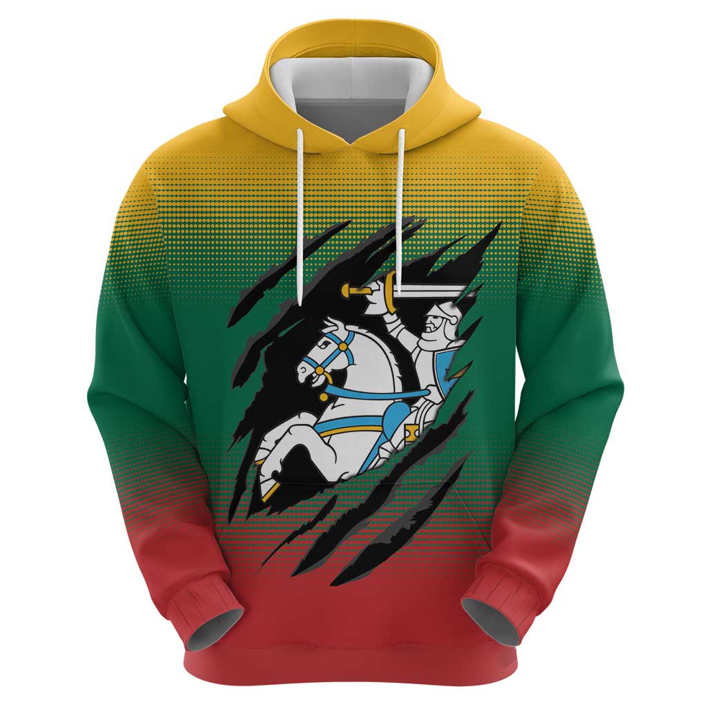 Lithuania Vytis Hoodie Lietuvos Chasing and Fighting
