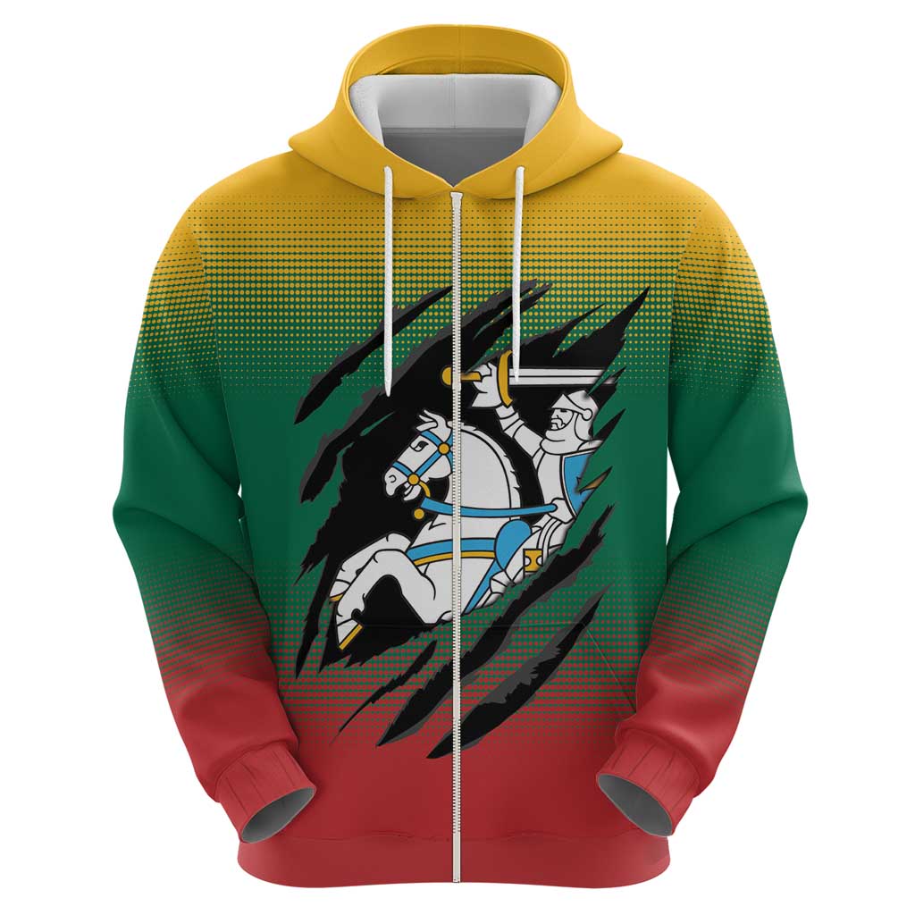 Lithuania Vytis Hoodie Lietuvos Chasing and Fighting