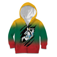 Lithuania Vytis Kid Hoodie Lietuvos Chasing and Fighting