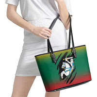 Lithuania Vytis Leather Tote Bag Lietuvos Chasing and Fighting