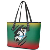 Lithuania Vytis Leather Tote Bag Lietuvos Chasing and Fighting