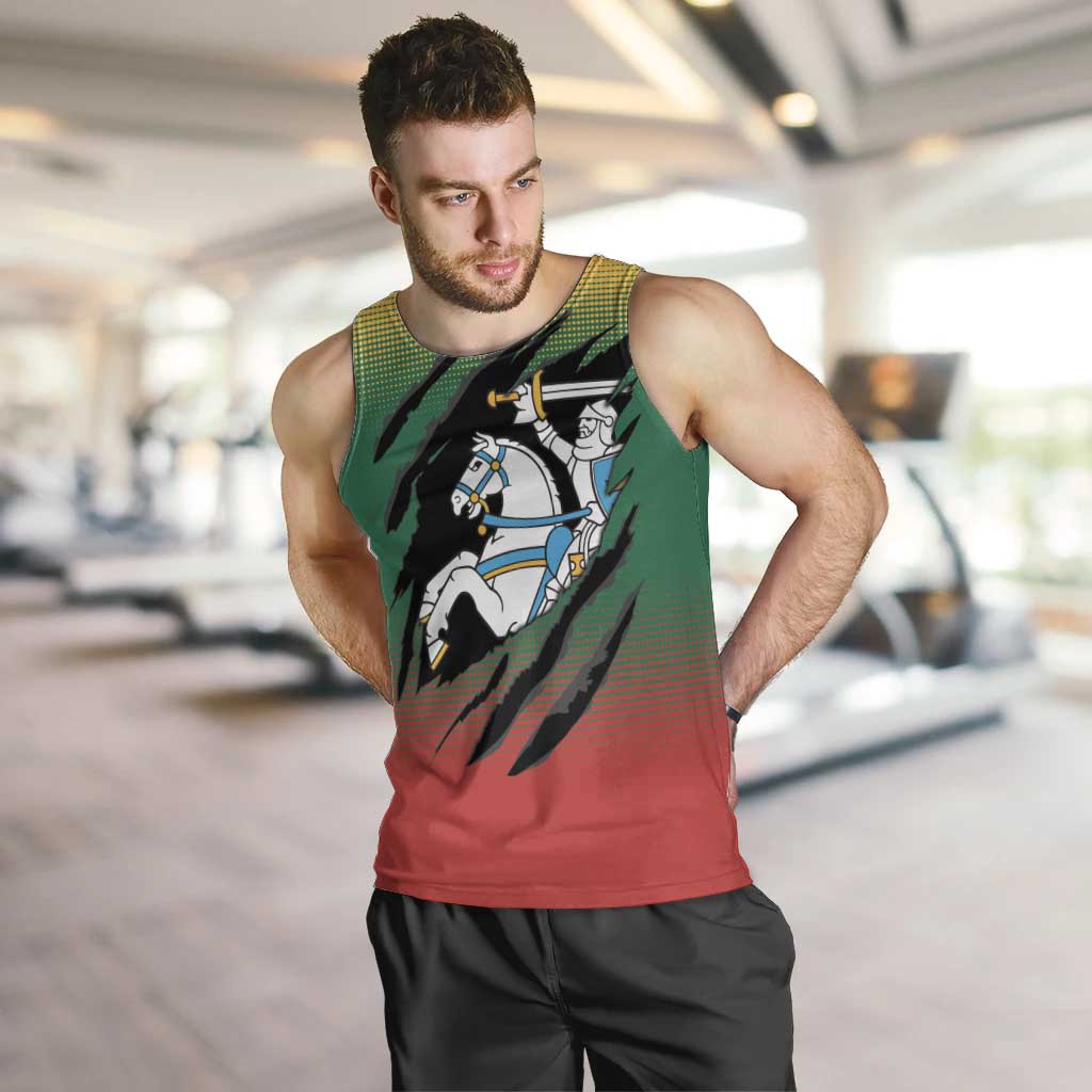 Lithuania Vytis Men Tank Top Lietuvos Chasing and Fighting