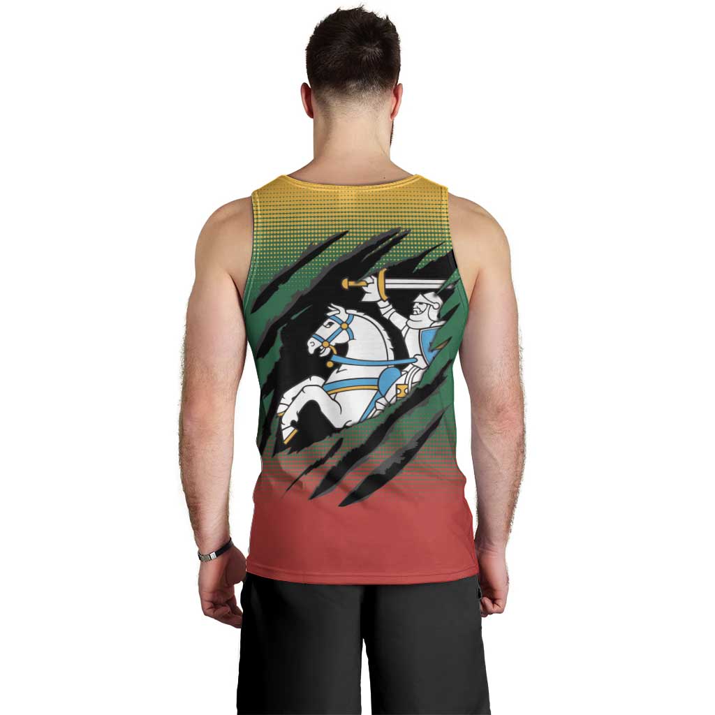Lithuania Vytis Men Tank Top Lietuvos Chasing and Fighting