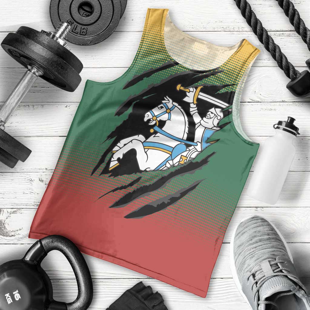 Lithuania Vytis Men Tank Top Lietuvos Chasing and Fighting