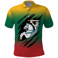 Lithuania Vytis Polo Shirt Lietuvos Chasing and Fighting