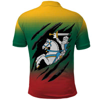 Lithuania Vytis Polo Shirt Lietuvos Chasing and Fighting