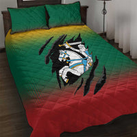 Lithuania Vytis Quilt Bed Set Lietuvos Chasing and Fighting