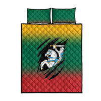 Lithuania Vytis Quilt Bed Set Lietuvos Chasing and Fighting