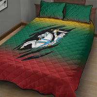 Lithuania Vytis Quilt Bed Set Lietuvos Chasing and Fighting