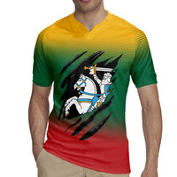 Lithuania Vytis Rugby Jersey Lietuvos Chasing and Fighting