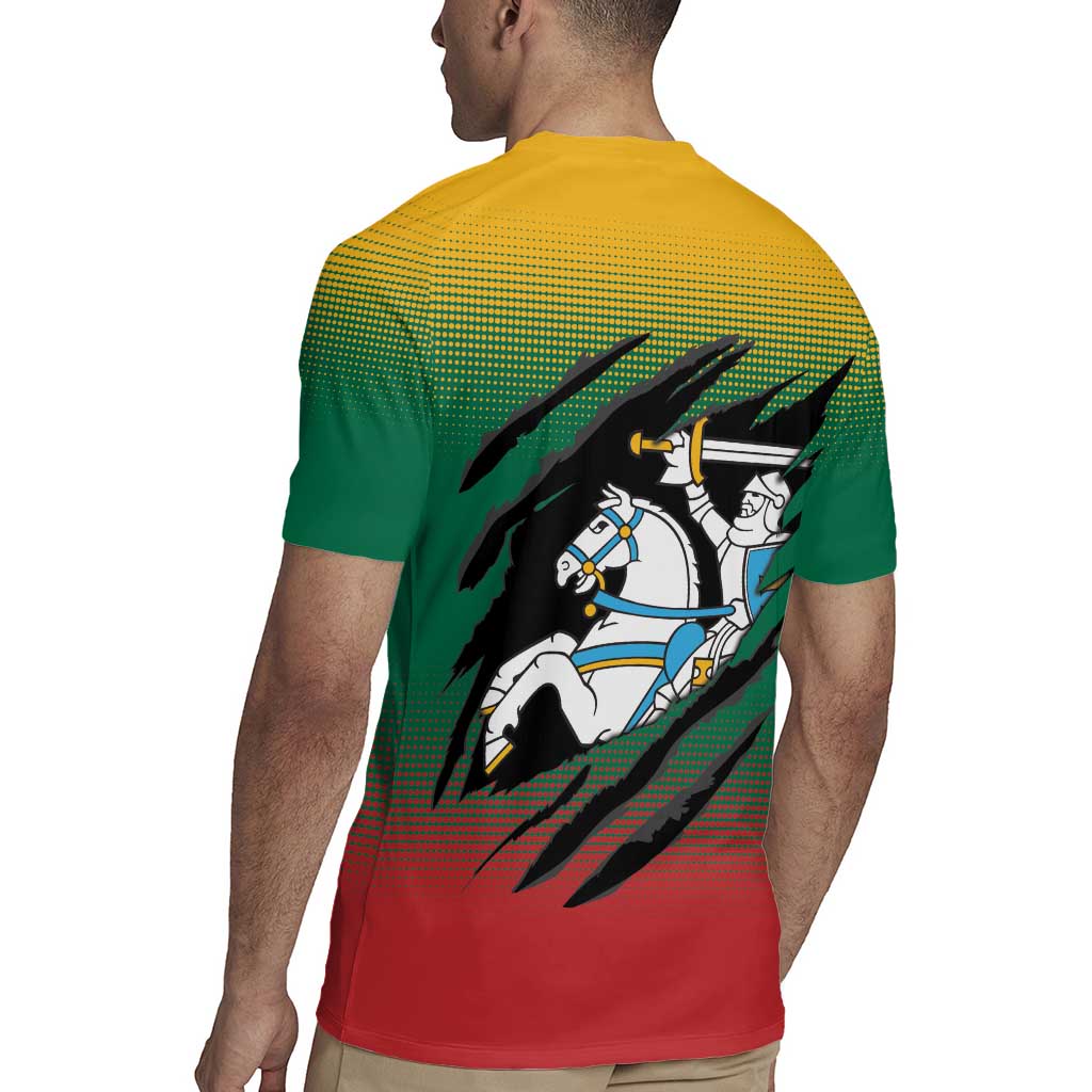 Lithuania Vytis Rugby Jersey Lietuvos Chasing and Fighting