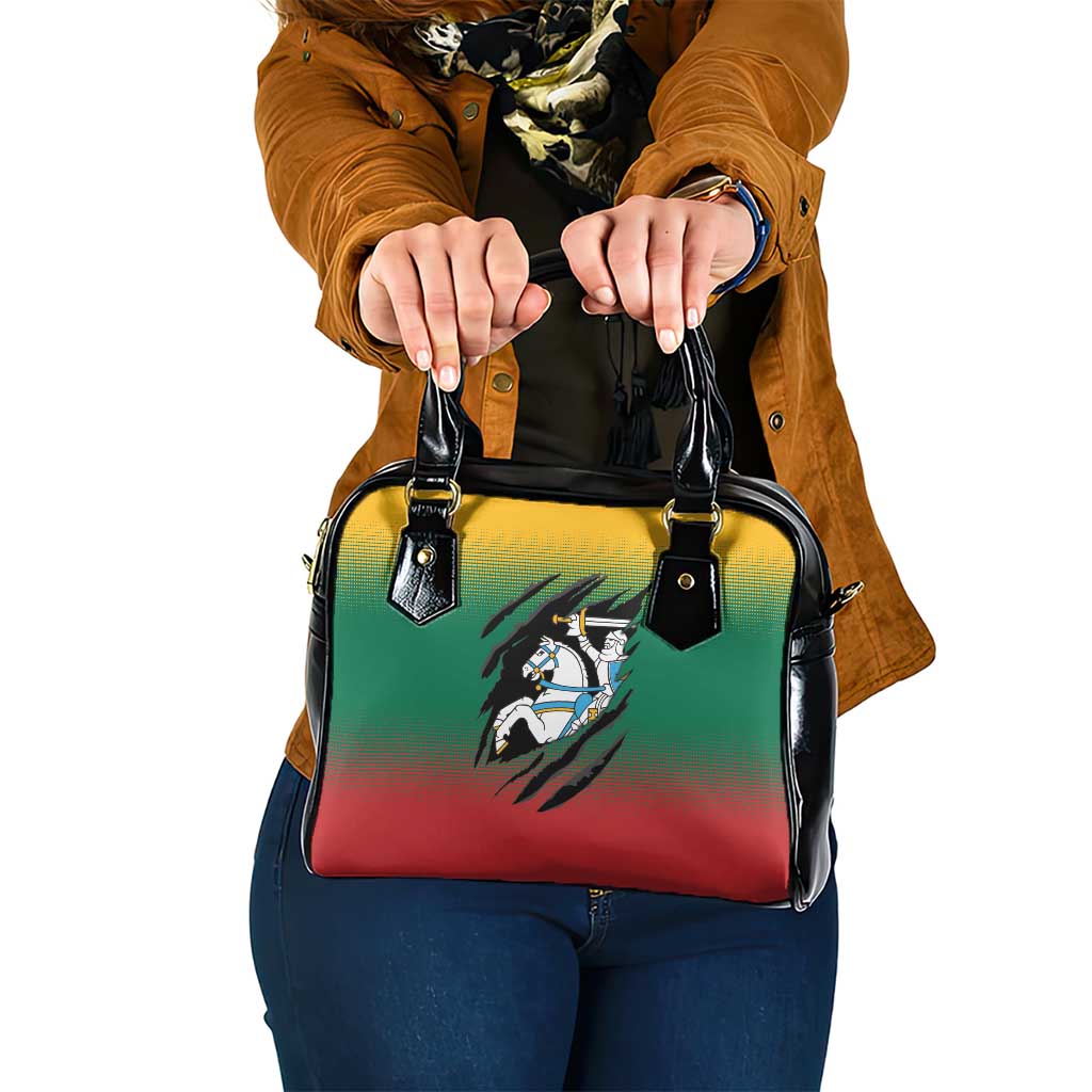 Lithuania Vytis Shoulder Handbag Lietuvos Chasing and Fighting