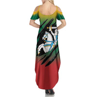 Lithuania Vytis Summer Maxi Dress Lietuvos Chasing and Fighting
