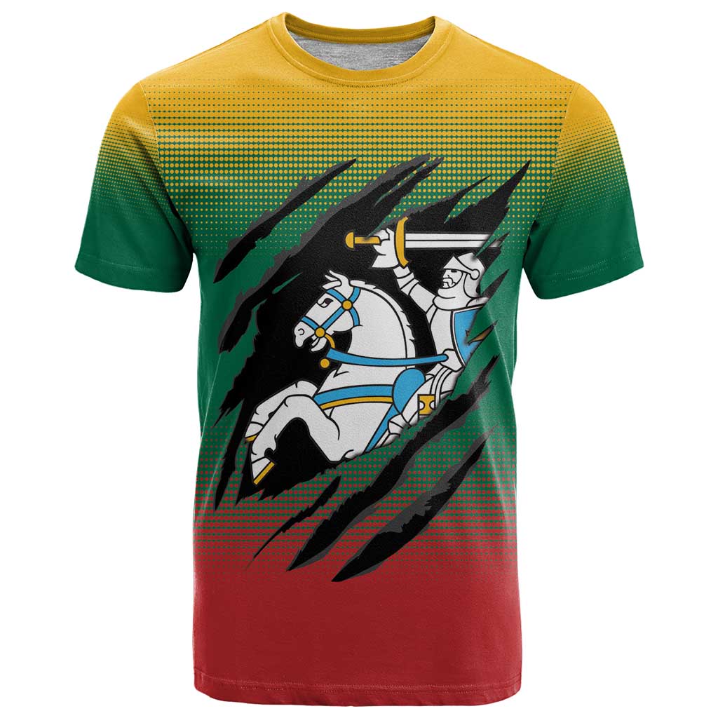 Lithuania Vytis T Shirt Lietuvos Chasing and Fighting
