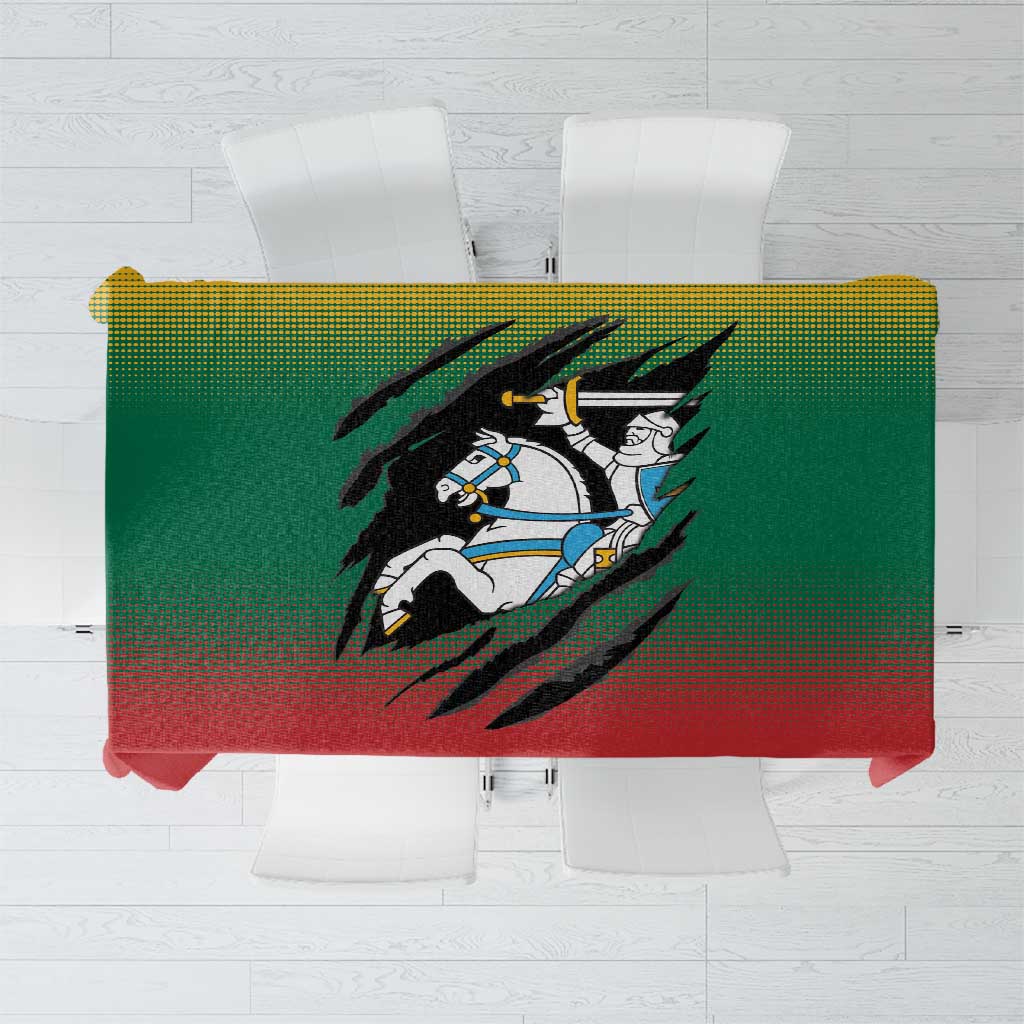 Lithuania Vytis Tablecloth Lietuvos Chasing and Fighting