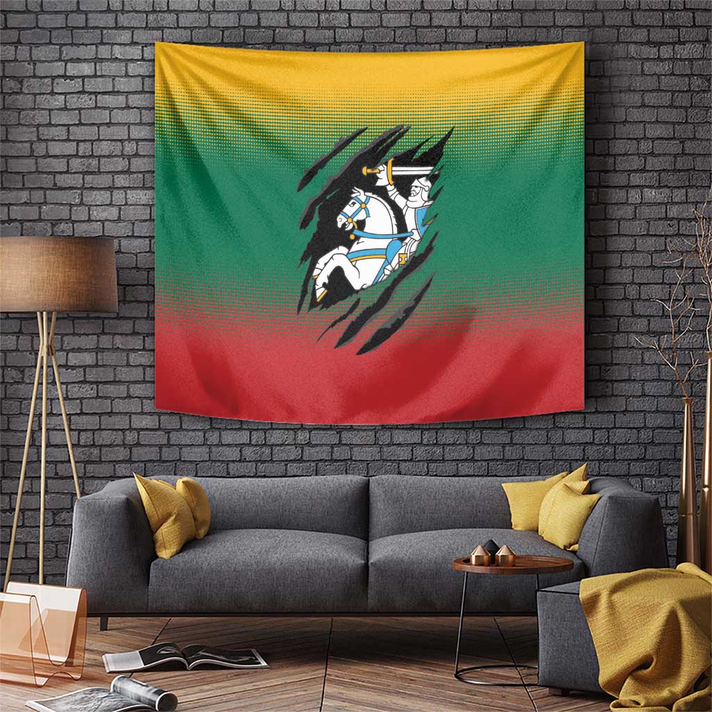 Lithuania Vytis Tapestry Lietuvos Chasing and Fighting