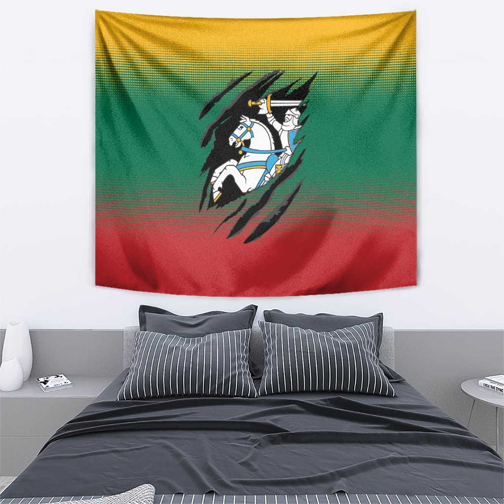 Lithuania Vytis Tapestry Lietuvos Chasing and Fighting