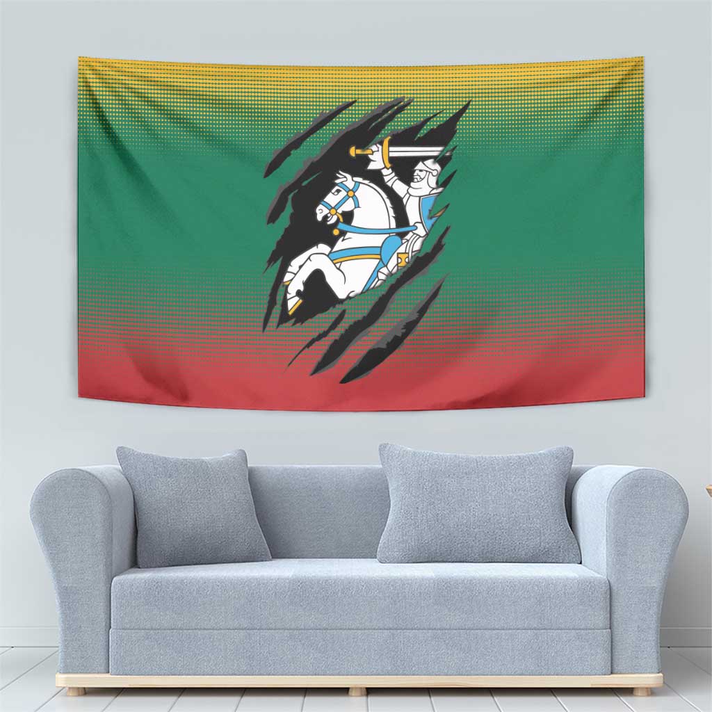 Lithuania Vytis Tapestry Lietuvos Chasing and Fighting